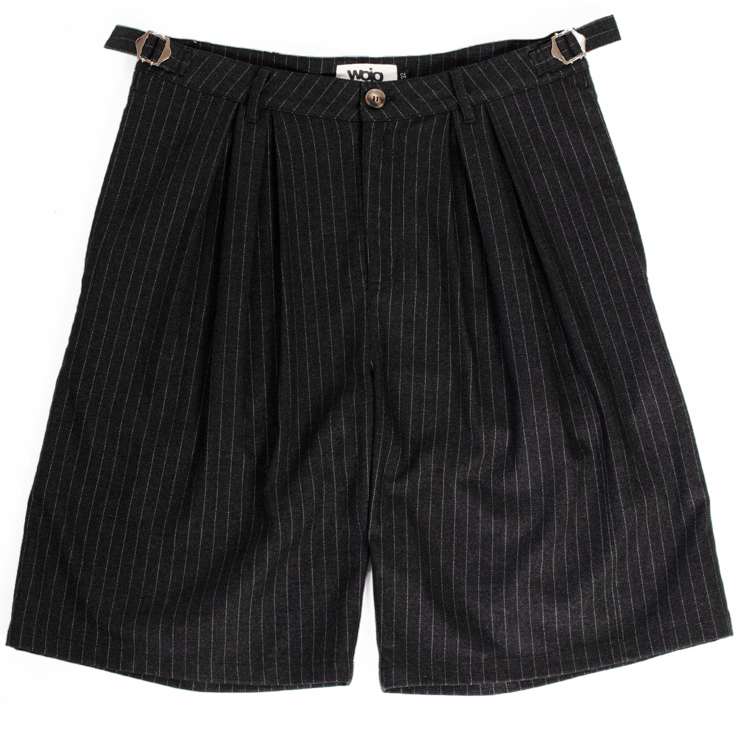 Black Pinstripe Shorts - Wear Wojo