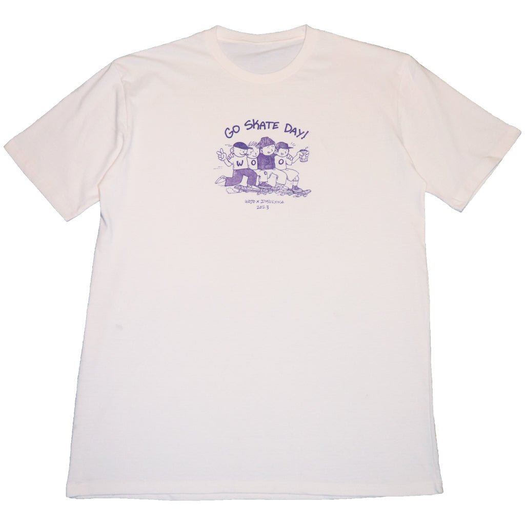 Go Skate Day Cream Tee - Wear Wojo