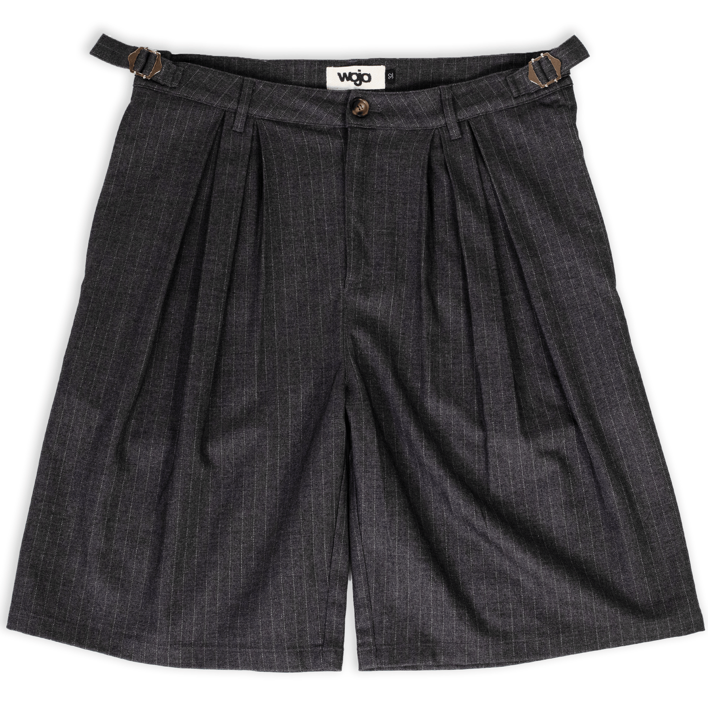 Grey Pinstripe Shorts - Wear Wojo