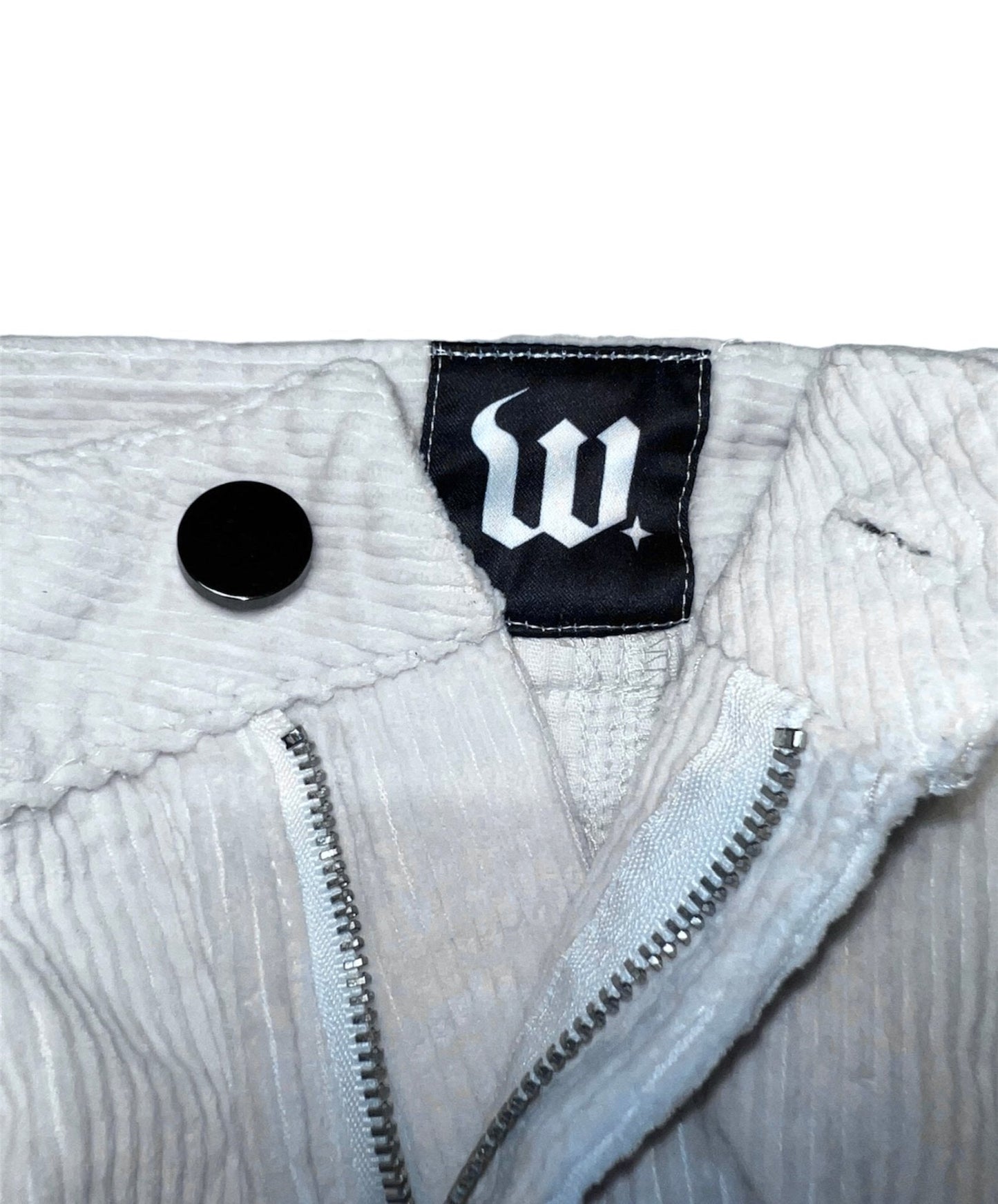 White Corduroy Skate Pants - Wear Wojo