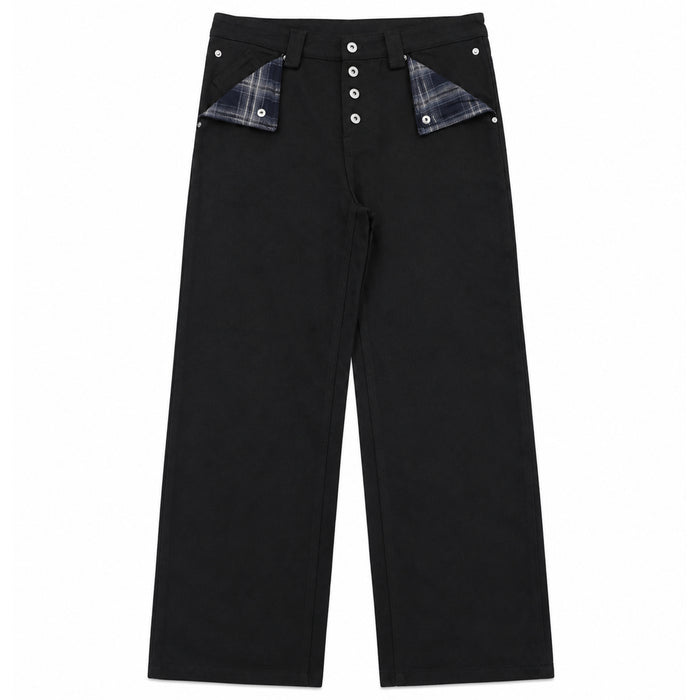 Black Canvas Mule Pants
