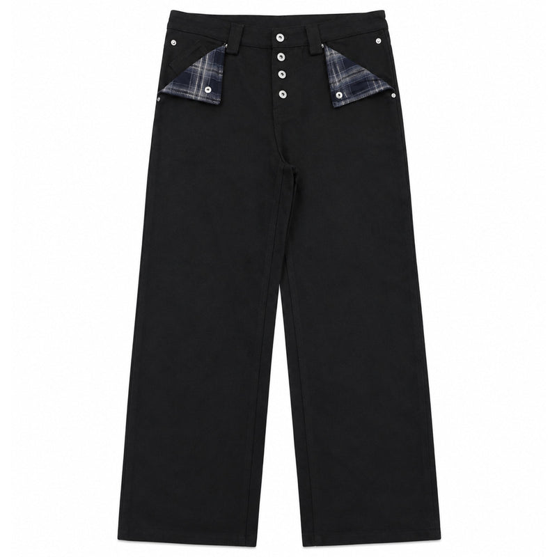Black Canvas Mule Pants - Wear Wojo