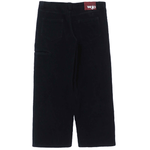 Black corduroy trousers with front pleats and a relaxed fit by WOJO