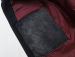 Black ultra-heavyweight cotton canvas painter jacket with cropped boxy fit by WOJO