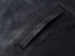 Black ultra-heavyweight cotton canvas painter jacket with cropped boxy fit by WOJO