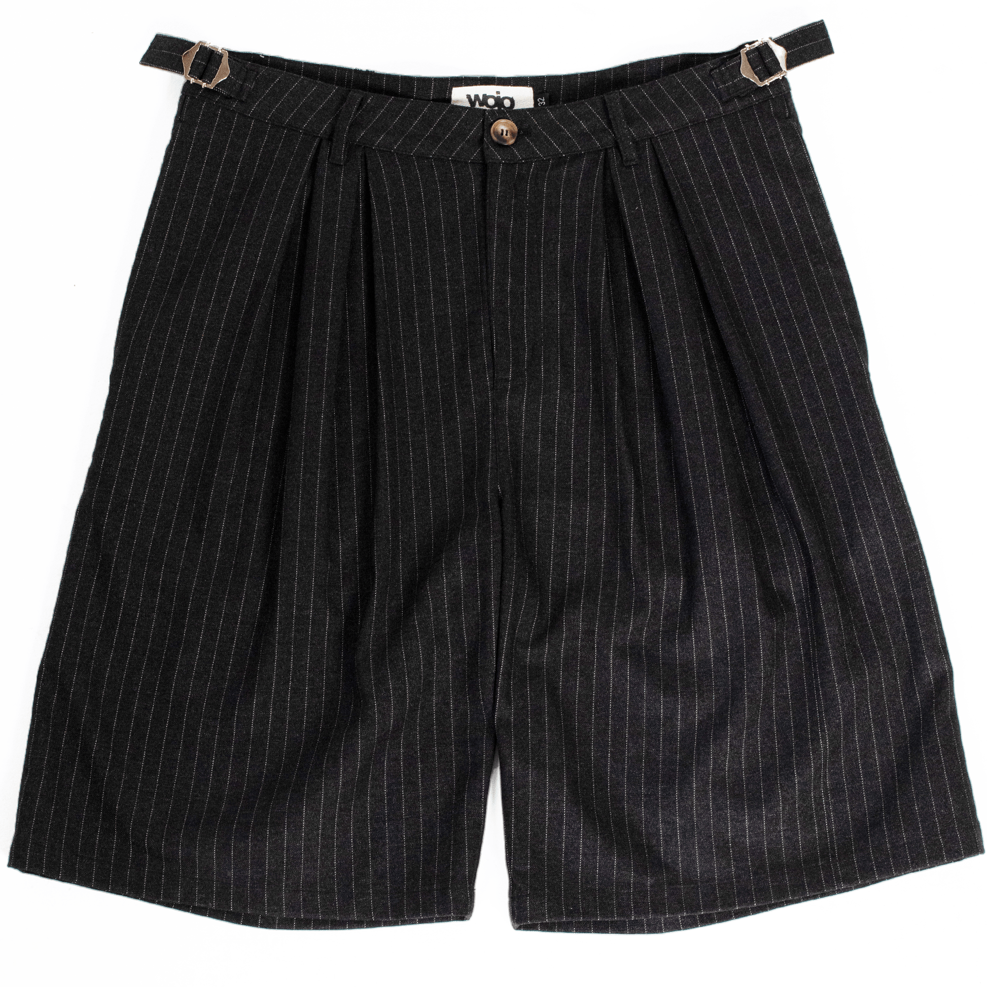 Black Pinstripe Shorts - Wear Wojo