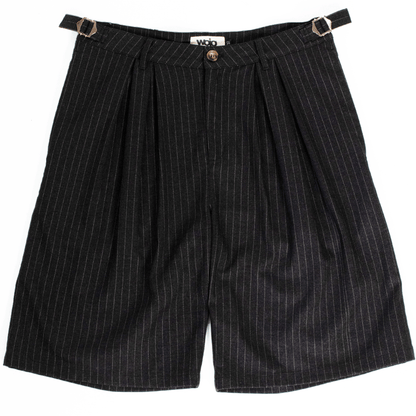 Black Pinstripe Shorts - Wear Wojo