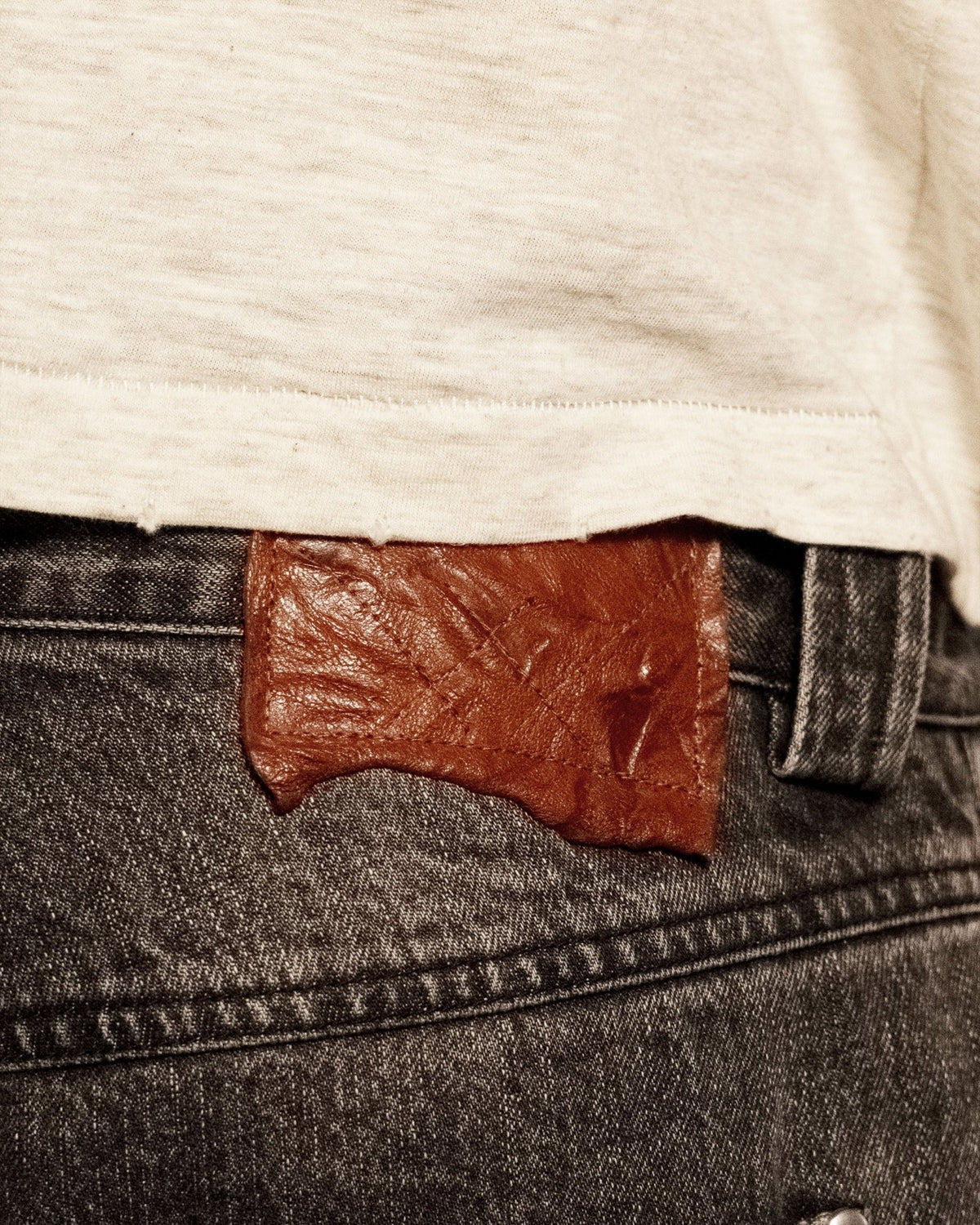 Black Repaired Selvedge Bootcut - Wear Wojo