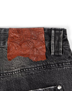 Black Repaired Selvedge Bootcut - Wear Wojo