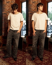 Black Repaired Selvedge Bootcut - Wear Wojo