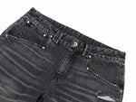 Black Repaired Selvedge Bootcut - Wear Wojo