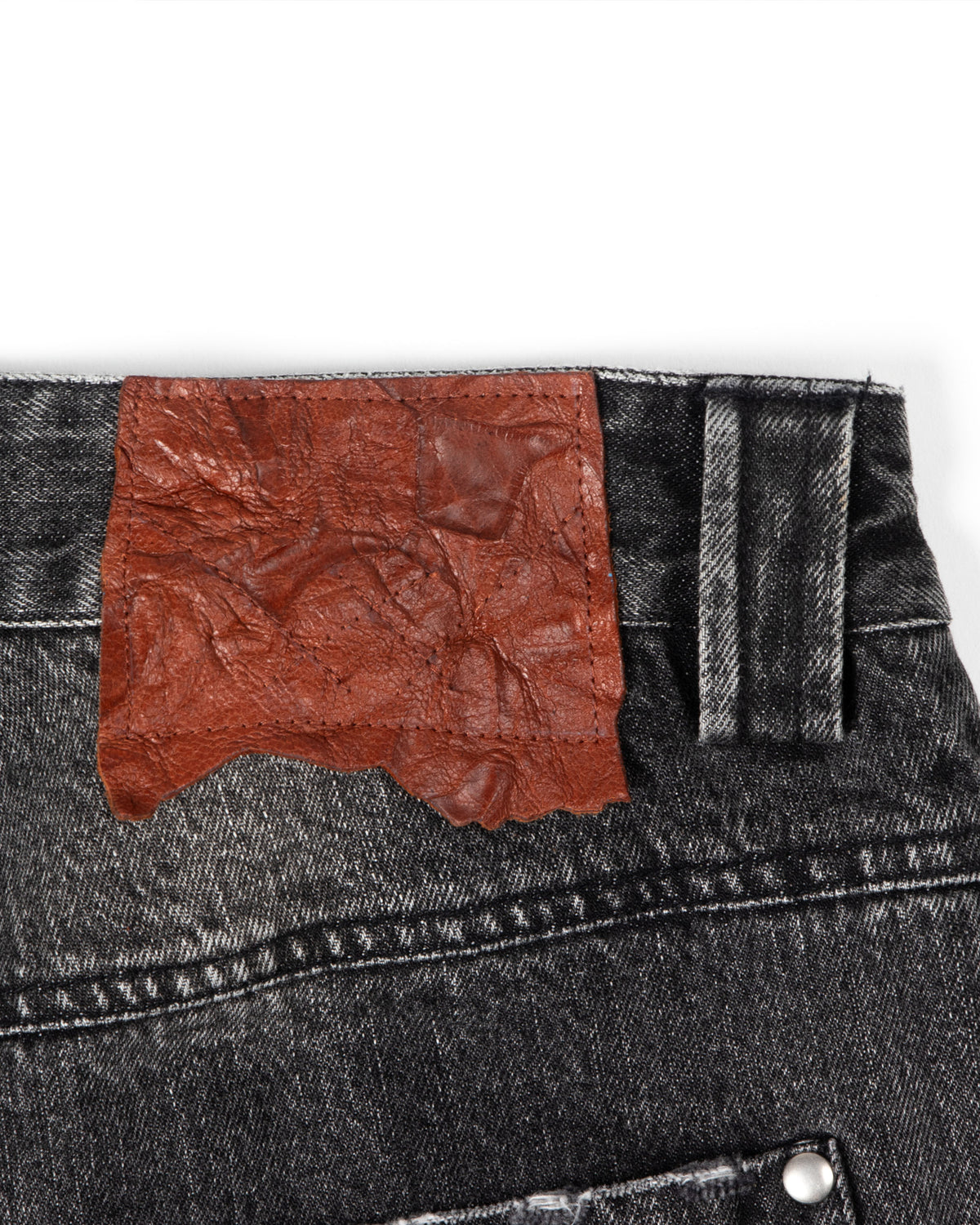Black Repaired Selvedge Bootcut