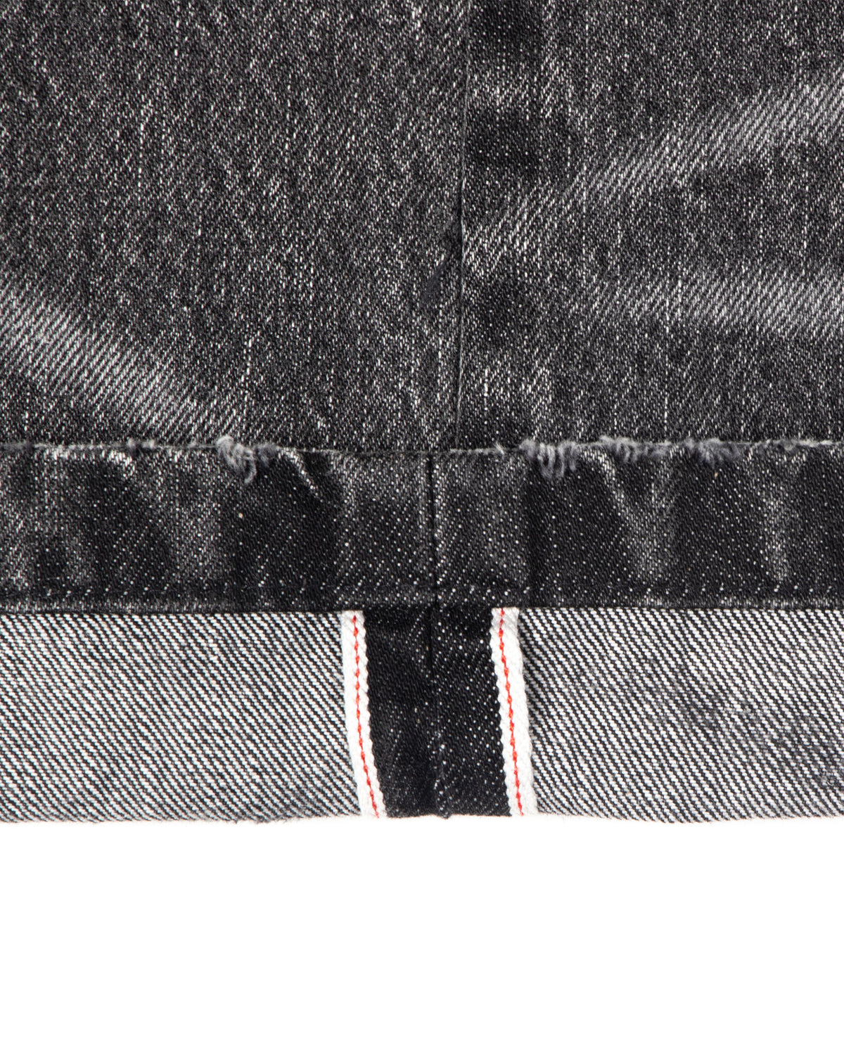 Black Repaired Selvedge Bootcut