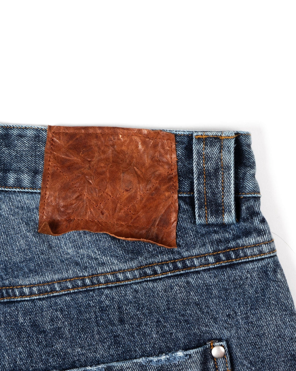 Blue Repaired Selvedge Bootcut - Wear Wojo