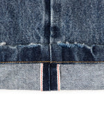 Blue Repaired Selvedge Bootcut - Wear Wojo