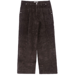Brown wide-wale corduroy trousers with a relaxed straight fit by WOJO