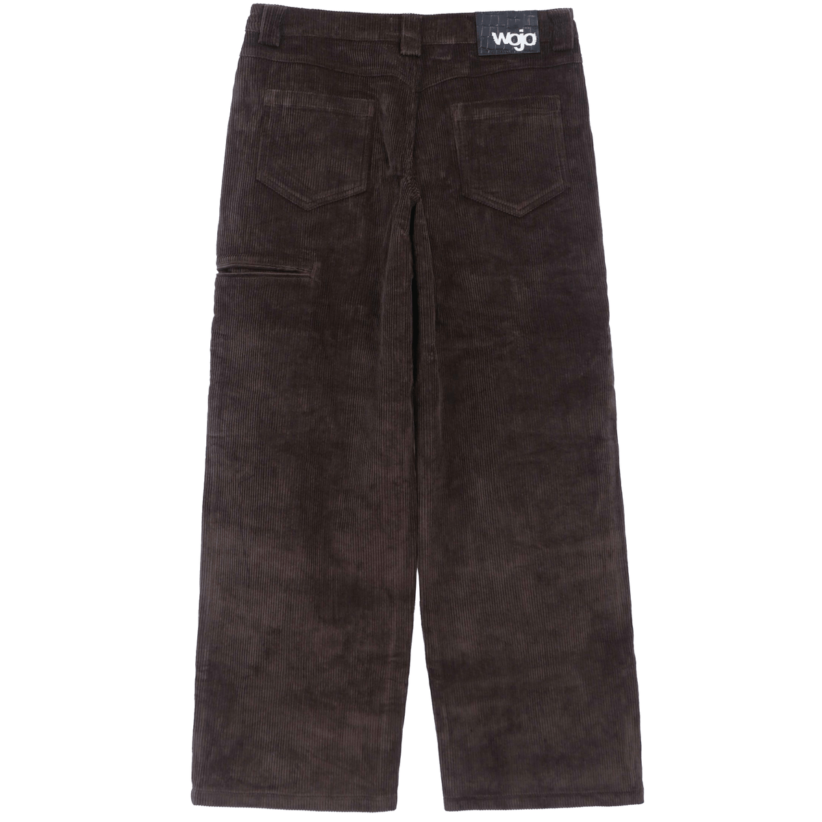 Brown wide-wale corduroy trousers with a relaxed straight fit by WOJO