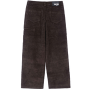 Brown wide-wale corduroy trousers with a relaxed straight fit by WOJO