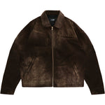 Sunfaded brown ultra-heavyweight cotton canvas painter jacket by WOJO