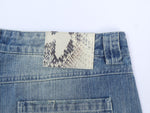 Dawn blue textured slub denim jeans with a relaxed fit by WOJO