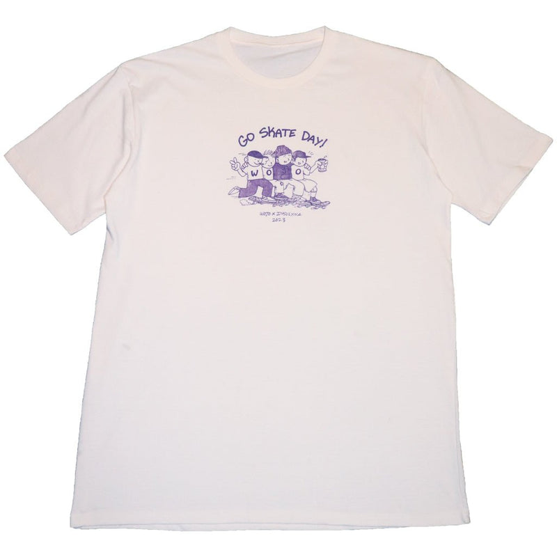Go Skate Day Cream Tee - Wear Wojo