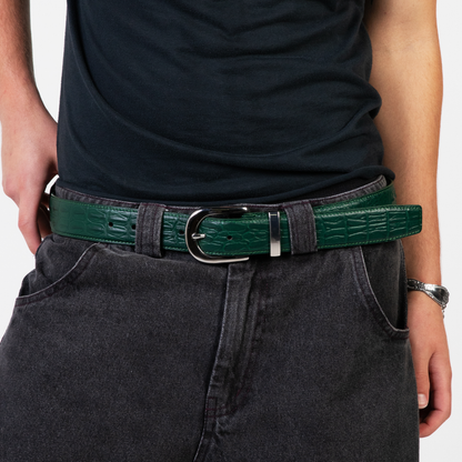 Green Crocodile Belt