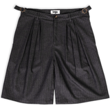 Grey Pinstripe Shorts