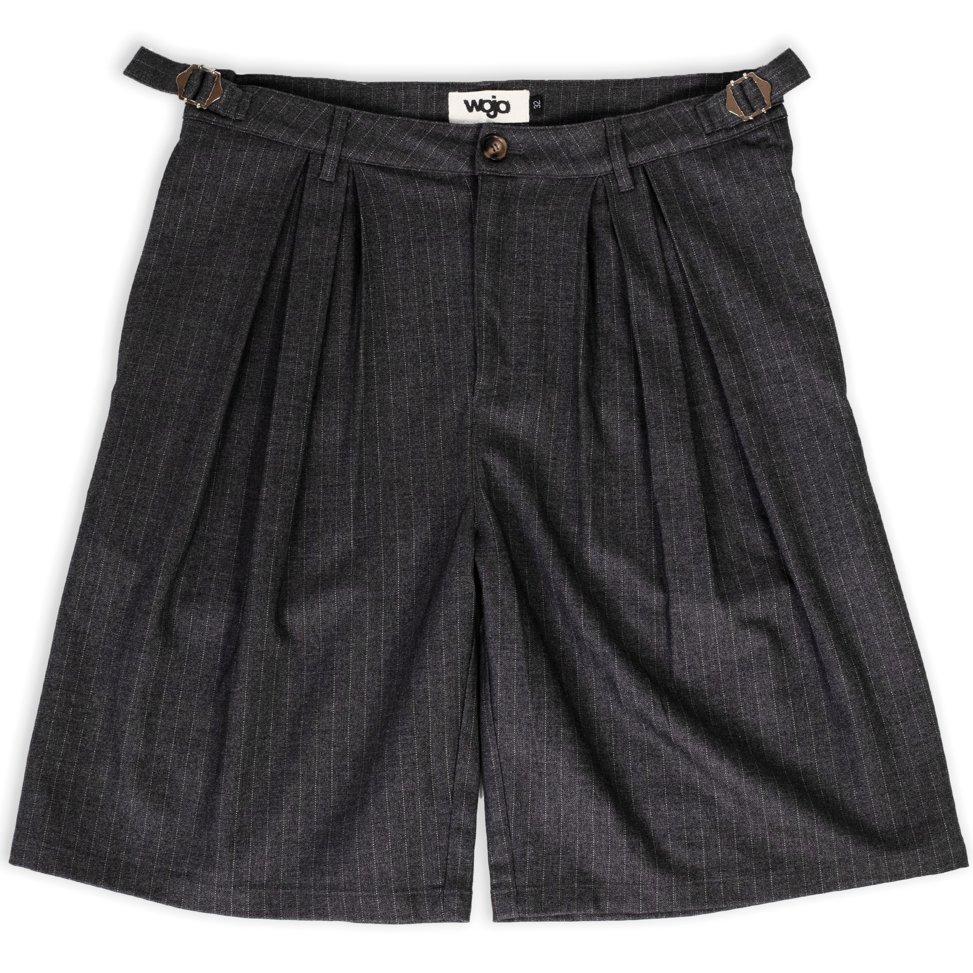 Grey Pinstripe Shorts - Wear Wojo