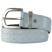Ice Blue Crocodile Belt