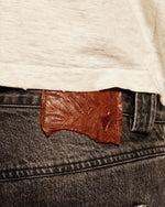 Black Repaired Selvedge Bootcut
