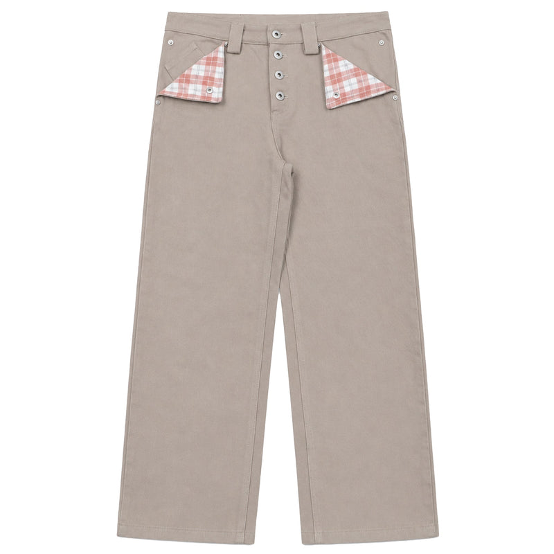 Khaki Canvas Mule Pants - Wear Wojo