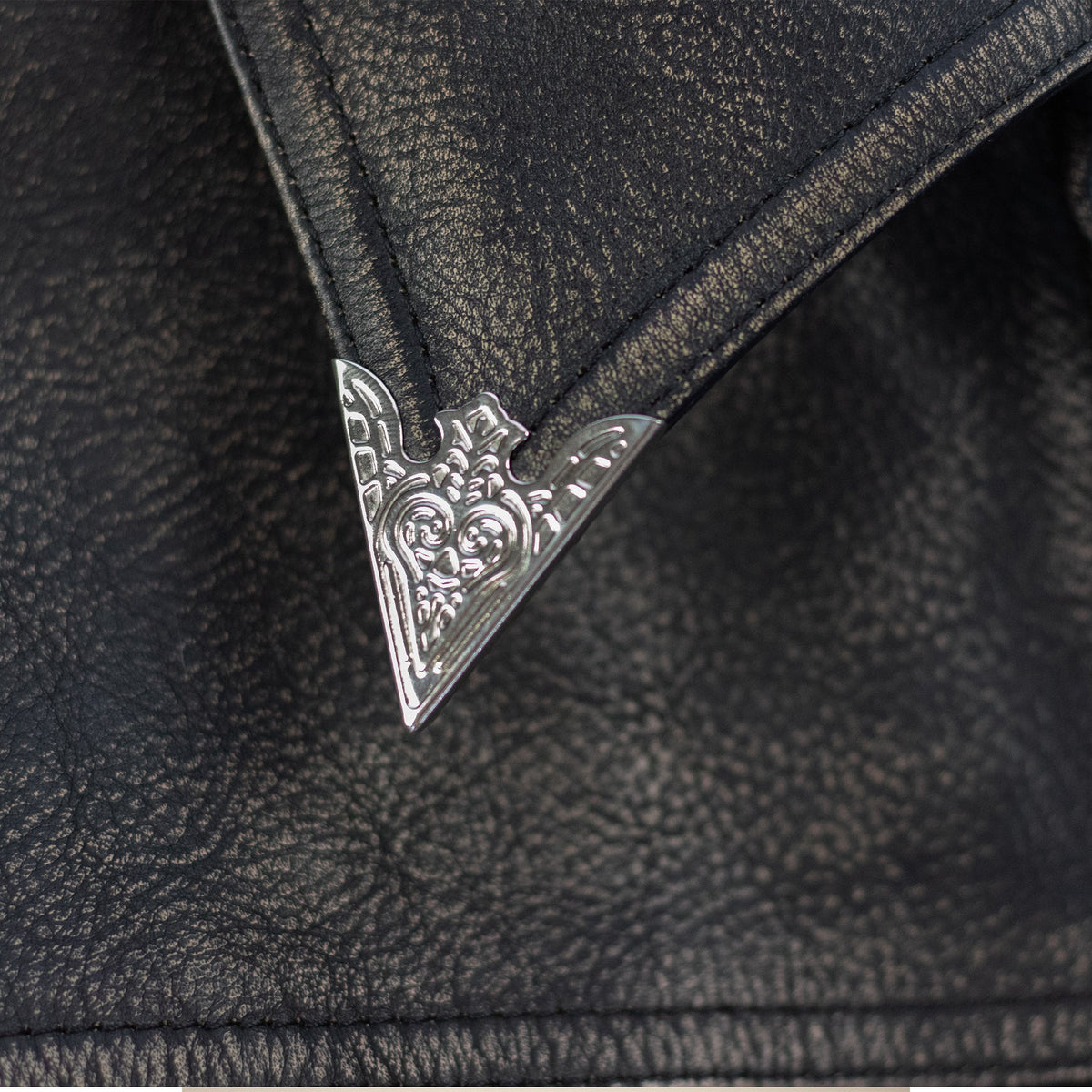 Leopard print genuine leather jacket with a boxy oversized fit by WOJO