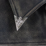 Leopard print genuine leather jacket with a boxy oversized fit by WOJO