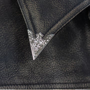 Leopard print genuine leather jacket with a boxy oversized fit by WOJO