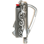 Metal lighter case keychain that fits a full-size BIC lighter by WOJO