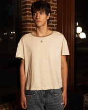 Oatmeal Ringer Tee - Wear Wojo