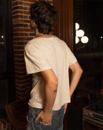 Oatmeal Ringer Tee - Wear Wojo