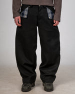 Hemp canvas mule pants in 55% hemp and organic cotton with a relaxed fit by WOJO