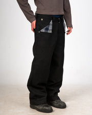 Hemp canvas mule pants in 55% hemp and organic cotton with a relaxed fit by WOJO
