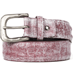 Red Cracked Paint Croc Belt - Wear Wojo