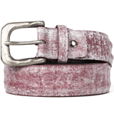 Red Cracked Paint Croc Belt