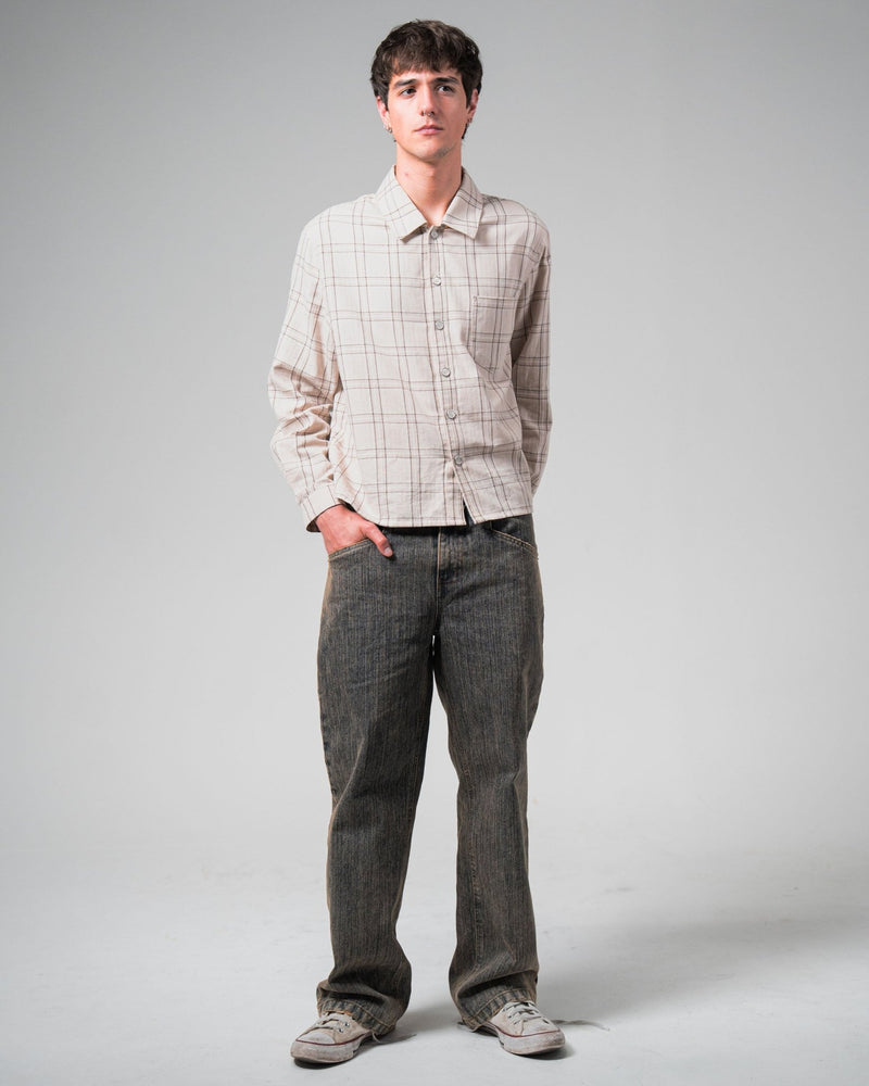 Rust Straight Leg Slub Denim - Wear Wojo