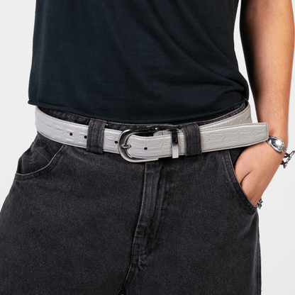 Slate Crocodile Belt - Wear Wojo