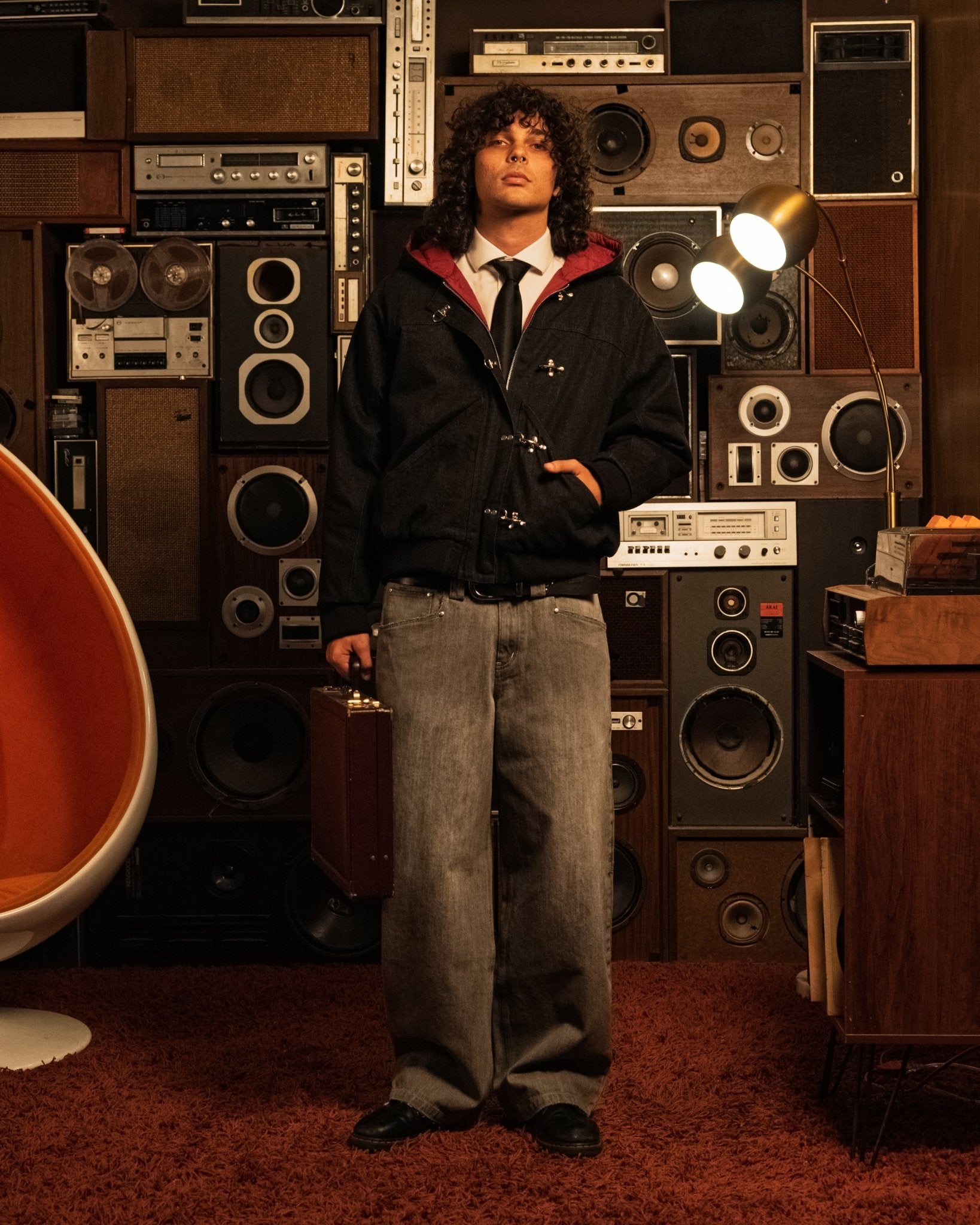 Slub Denim Bomber Jacket - Wear Wojo