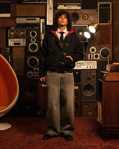 Slub Denim Bomber Jacket - Wear Wojo