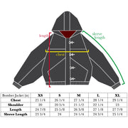 Slub denim bomber jacket with quilted lining by WOJO