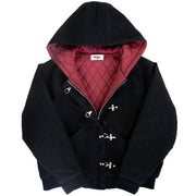 Slub denim bomber jacket with quilted lining by WOJO