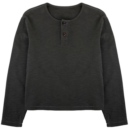 Slub Grey Henley - Wear Wojo
