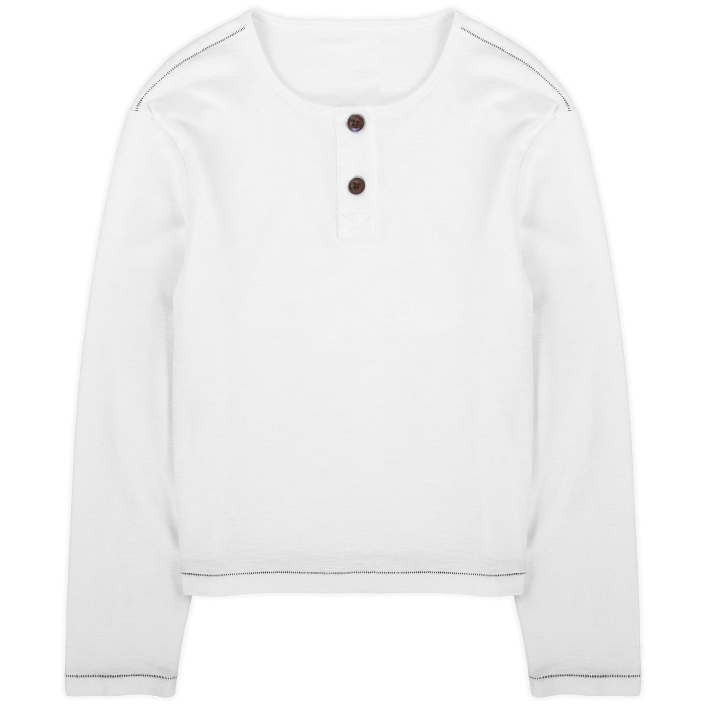 Slub White Henley - Wear Wojo