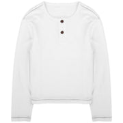 Slub White Henley